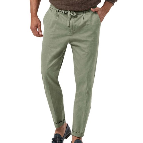 Men's Straight Casual Pants Solid Breathable Loose Long Pants Trousers Pockets - Picture 38 of 48