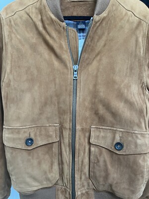 Brooks Brothers Suede Jacket With Ribbed Cuffs Size Mens Small 36