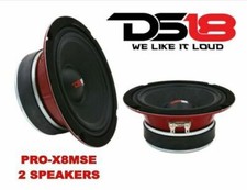 8" 275 Watt RMS 8-Ohm Midrange Speakers Sealed Back Pair PRO-X8MSE DS18