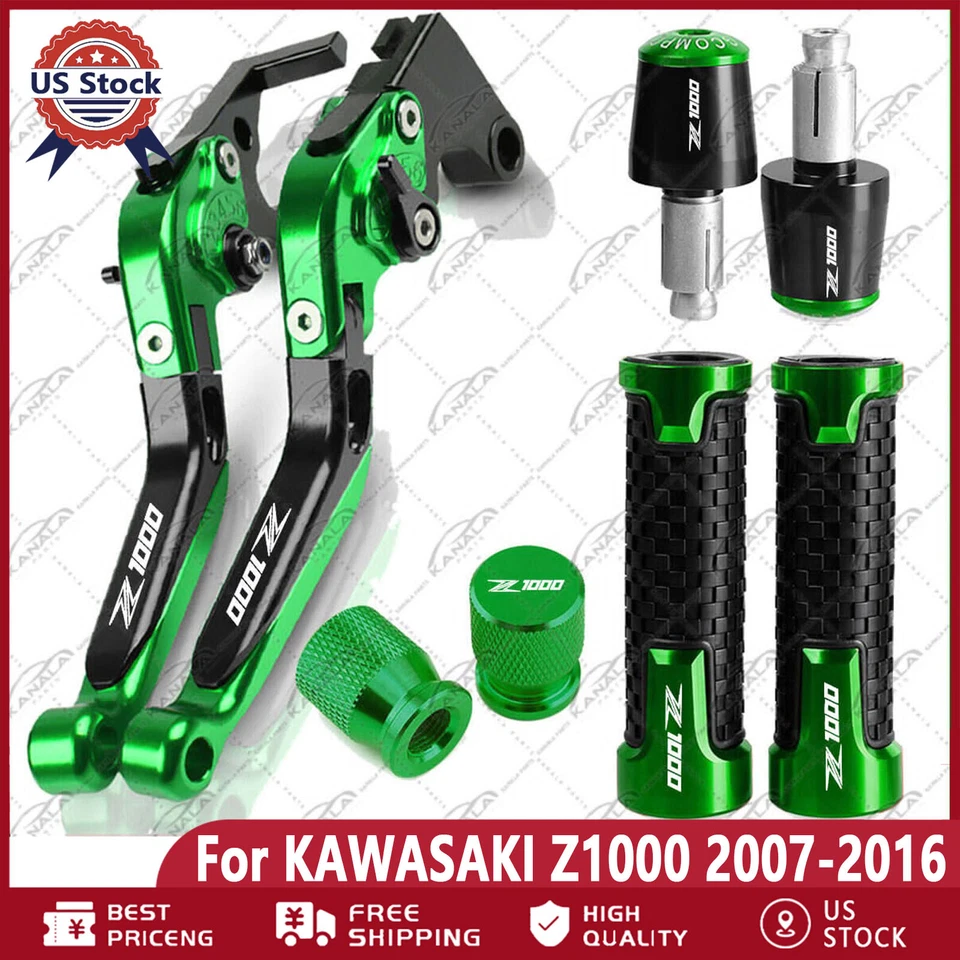 For KAWASAKI Z1000 Z 1000 2007-2016 CNC Handle Grips Cap Brake Clutch Levers Set - Изображение 4 из 4