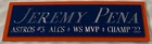 JEREMY PENA ASTROS NAMEPLATE FO AUTOGRAPHED Signed BASEBALL-JERSEY-PHOTO-BAT-CAP