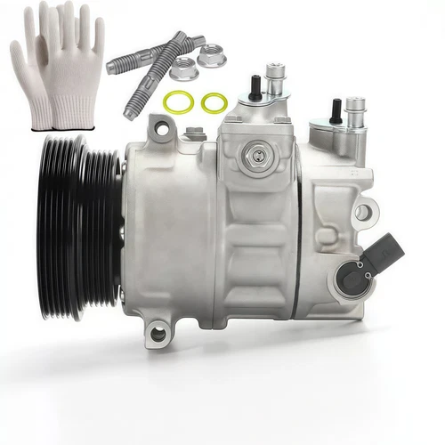 New A/C Compressor w/ Clutch for Volkswagen Beetle Golf Jetta Passat 2.5L PXE16 - Picture 2 of 3