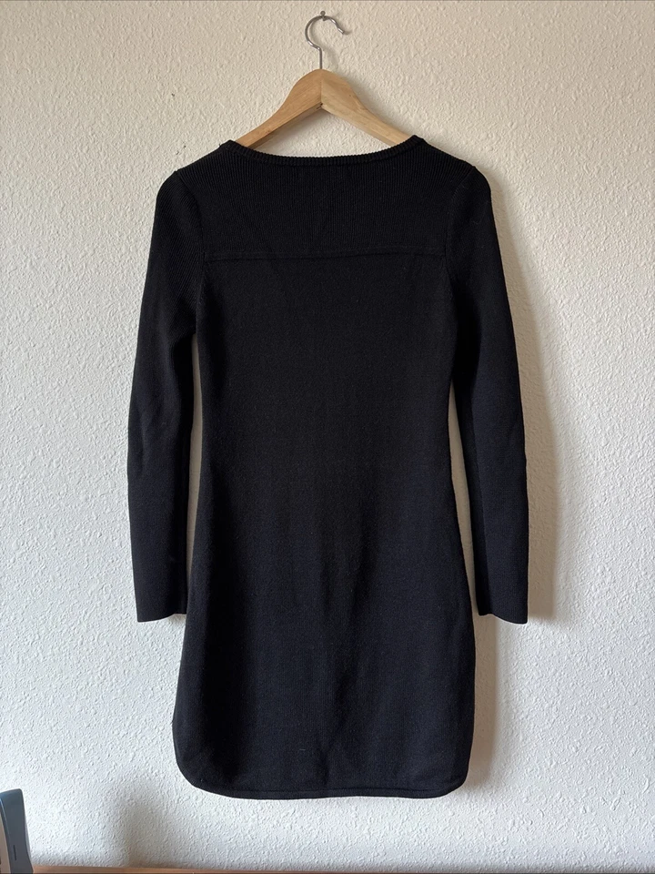 Black Banana Republic Sweater Dress, Sweetheart Neckline - Image 3 of 4