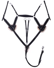 QHP Ontario 5 point breastplate - black full QHP