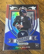2021 Panini Prizm Draft Picks Zach Wilson Red, White & Blue Prizm Crusade Insert