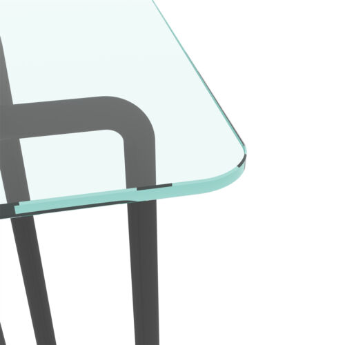 Console Table Tea Table Single Layer Tempered Glass Rectangular Porch Table - Picture 29 of 30