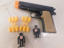 Toy hand Gun With soft Bullets w/2 Targets