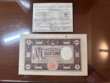 REGNO D' ITALIA LIRE 1000 GRANDE M FASCIO 1° TIPO 12 7 1927 RARA certificata BB+