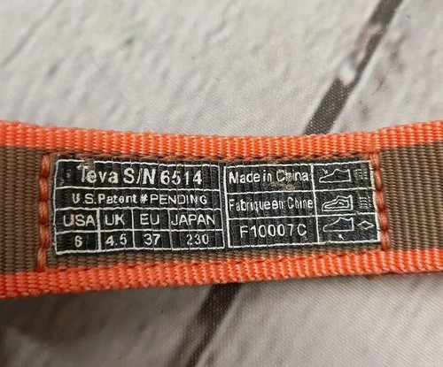 Teva Women’s Size 6 Hiking Sandals Adjustable Ankle Straps #6514 Brown/Orange - Picture 20 of 21