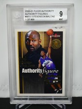 STEVENSON MALONE 2000-01 FLEER AUTHORITY FIGURES /499 - BGS 9 MINT *15922