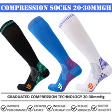 3x Compression Socks 20-30mmHg Support Miracle Calf Leg Sport Men Women S M/L XL