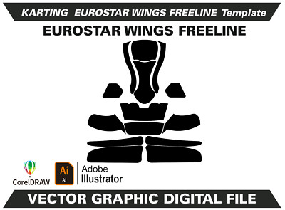 Karting EUROSTAR WINGS FREELINE Templates Vector Format  AI EPS CDR K26