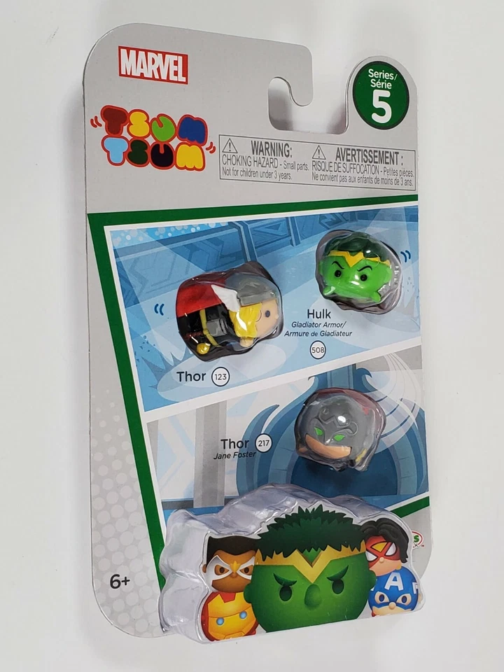 MARVEL TSUM TSUM THOR JANE FOSTER GLADIATOR HULK 3 FIGURAS MOSC SERIE 5 2017 DIFÍCIL DE ENCONTRAR Foto 2 de 4