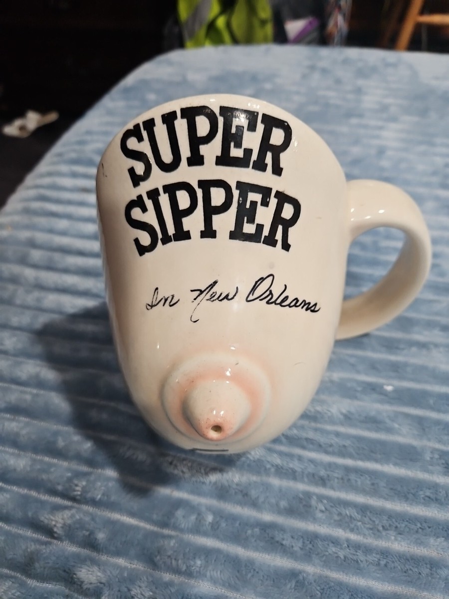 Nipple Boob Coffee Cup Super sipper Novelty New Orleans Souvenir