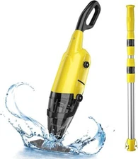 Handheld Pool Cleaner Cordless Rechargeable Pool Vacuum with Telescopic Pole