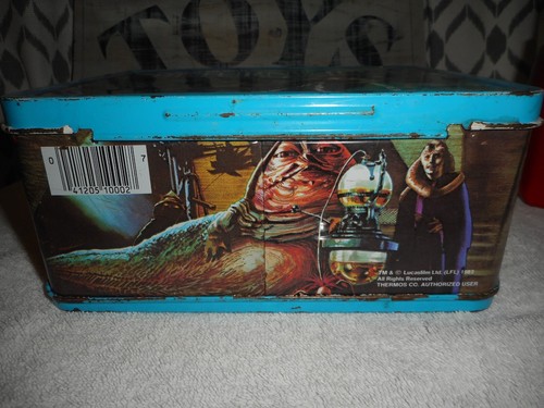 Vintage 1983 Star Wars Return Jedi Metal Lunch Box Aladdin Lunchbox With Thermos - Picture 4 of 10