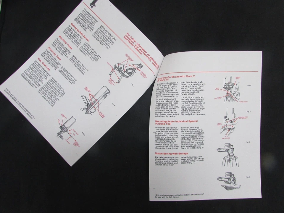 SHOPSMITH 6" BELT SANDER SET UP INSTRUCTION MANUAL, 505642 - Image 2 of 3