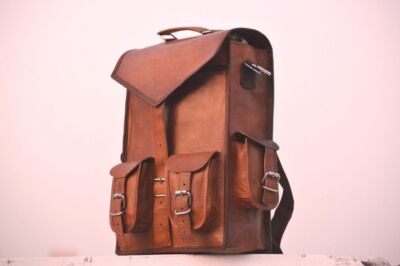 Bag Leather 15" Backpack Vintage Rucksack Messenger Laptop Real Travel Genuine | eBay Bag Leather 15" Backpack Vintage Rucksack Messenger Laptop Real Travel Genuine | eBay