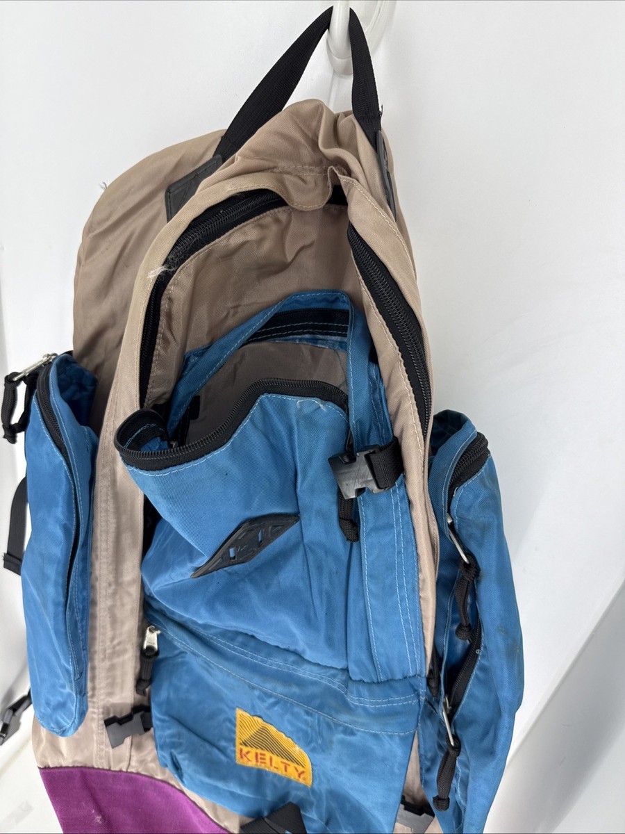 Kelty Backpack Vintage 90's Purple Blue Hiking Ridgid 22
