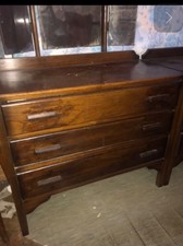 antichi disegni chester x 2 con specchio attaccato legno massello scuro 