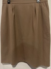 Sag Harbor 18 Wool 100 Skirt Longer Length Beige Lined