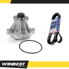 Water Pump w/ Belt for 2002-2008 Ford E150 E250 Expedition 4.6L 5.4L w/ M30 Hub