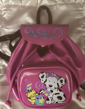 Vintage 1995 Sanrio Spottie Dottie Pink Vinyl Cinch Bag 90s Drawstring Backpack