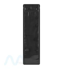 100PC | Tamper Evident Slim Mylar Bags (Glossy Black, 3.5)