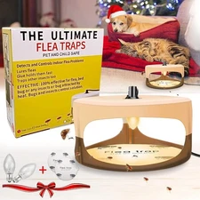 Flea Trap Flea Killer Indoor Bed Bug Trap Sticky Discs Spare Lamp Notoxic-Safes