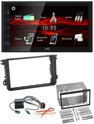 JVC USB Bluetooth MP3 DAB 2DIN Autoradio für Skoda Fabia Octavia II Rapid Roomst - Bild 1 von 4