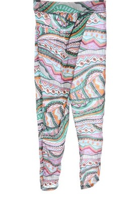 SUITEBLANCO Baggy Pants Damen Hose Gr. DE 34 türkis-pink-hellorange Casual-Look