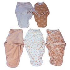 Aden Anais Essentials Baby Easy Swaddle Wrap 0-3M Lot of 5 Cotton Polyester
