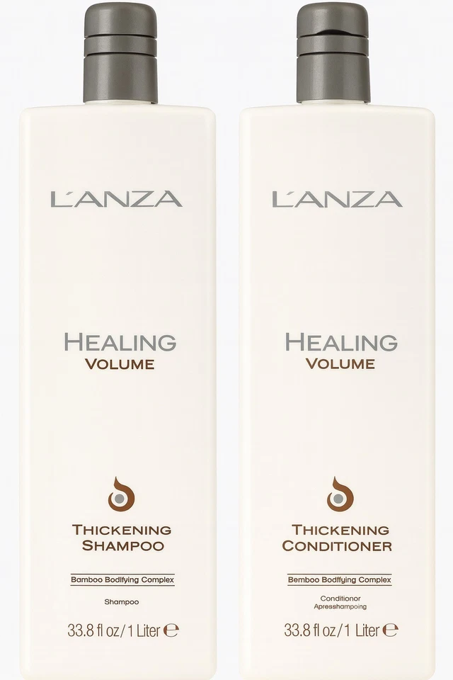  LANZA Healing Volume 增稠洗发水和护发素 33.8 盎司/ 1000 毫升 — 第 2/2 张图片