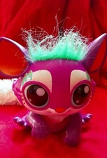 Mattel Lil' Gleemerz Toy Loomur Purple Interactive Talking Light Up Furry Pet