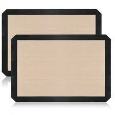 2-Pack Silicone Baking Mats – Non-Stick Reusable Oven Liners for Half Shee