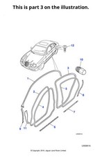 Jaguar Genuine Door Aperture Seal Fits S-Type 1999-2008 Classic XR853721