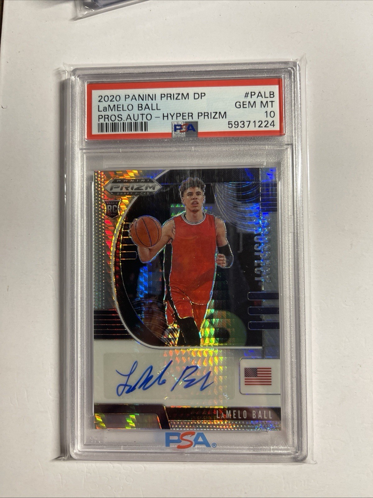 Lamelo Ball 2020 Panini Prizm Draft Picks Auto Hyper Prizm PSA 10 Gem Mint