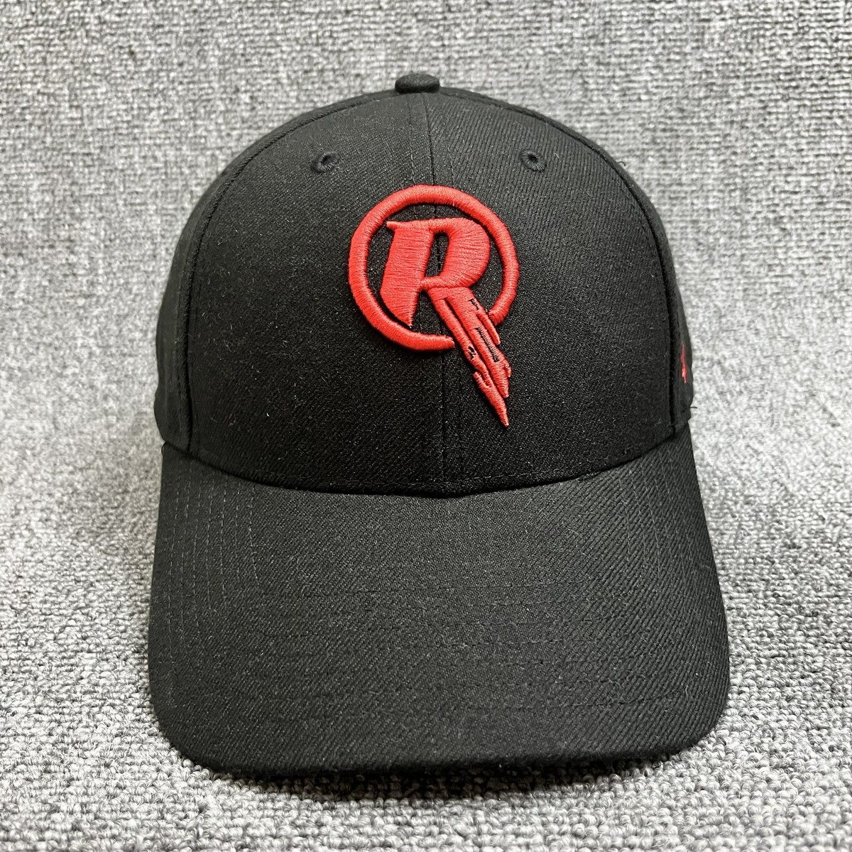 '47 Brand Youth Black Red R Logo Circle Tail Snapback Hat MVP Cap