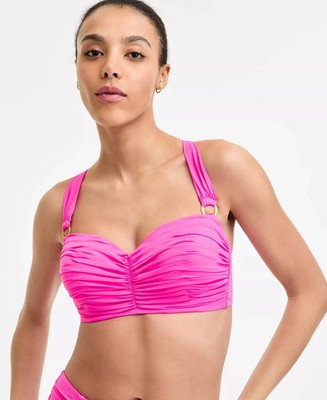 Bleu by Rod Beattie Bleu Rod Beattie Shirred Bikini Top (only) - Dahlia - 34DD