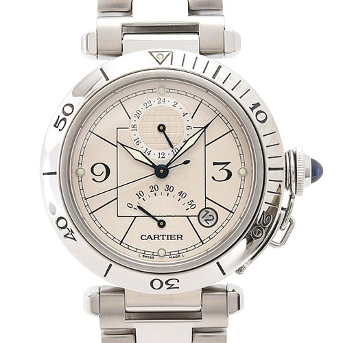 Cartier Pasha 38mm GMT Power Reserve W31037H3 #014