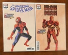 Iron Man 3 & Amazing Spider-Man 64 Bengus Marvel vs Capcom Variant Set Rare New!