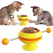 Premium Rotating Cat Toy with Catnip Interactive Puzzle Feeder for Smart Cats
