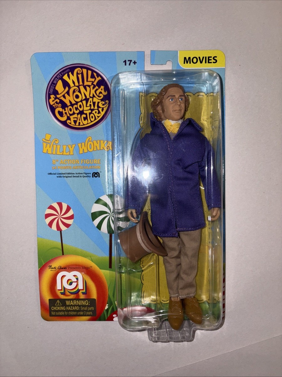 MEGO WILLY WONKA 8” ACTION FIGURE GENE WILDER Damaged Box
