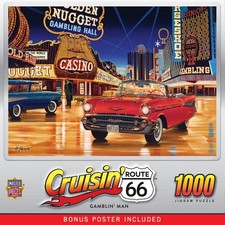 MasterPieces - Cruisin' Route 66 - Gamblin' Man 1000 Piece Jigsaw Puzzle