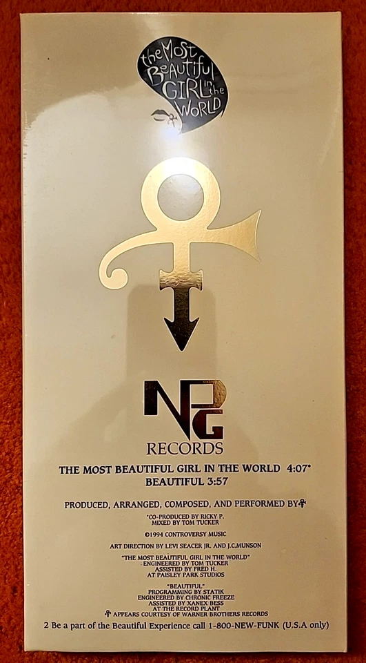Prince  4U (The Most Beautiful Girl In The World) CD Single Gatefold Longbox New Foto 2 de 2