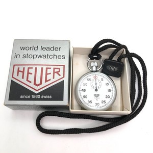 [w2347] HEUER Stopwatches ref.595 cal.411 Hand winding 7J w/box EX