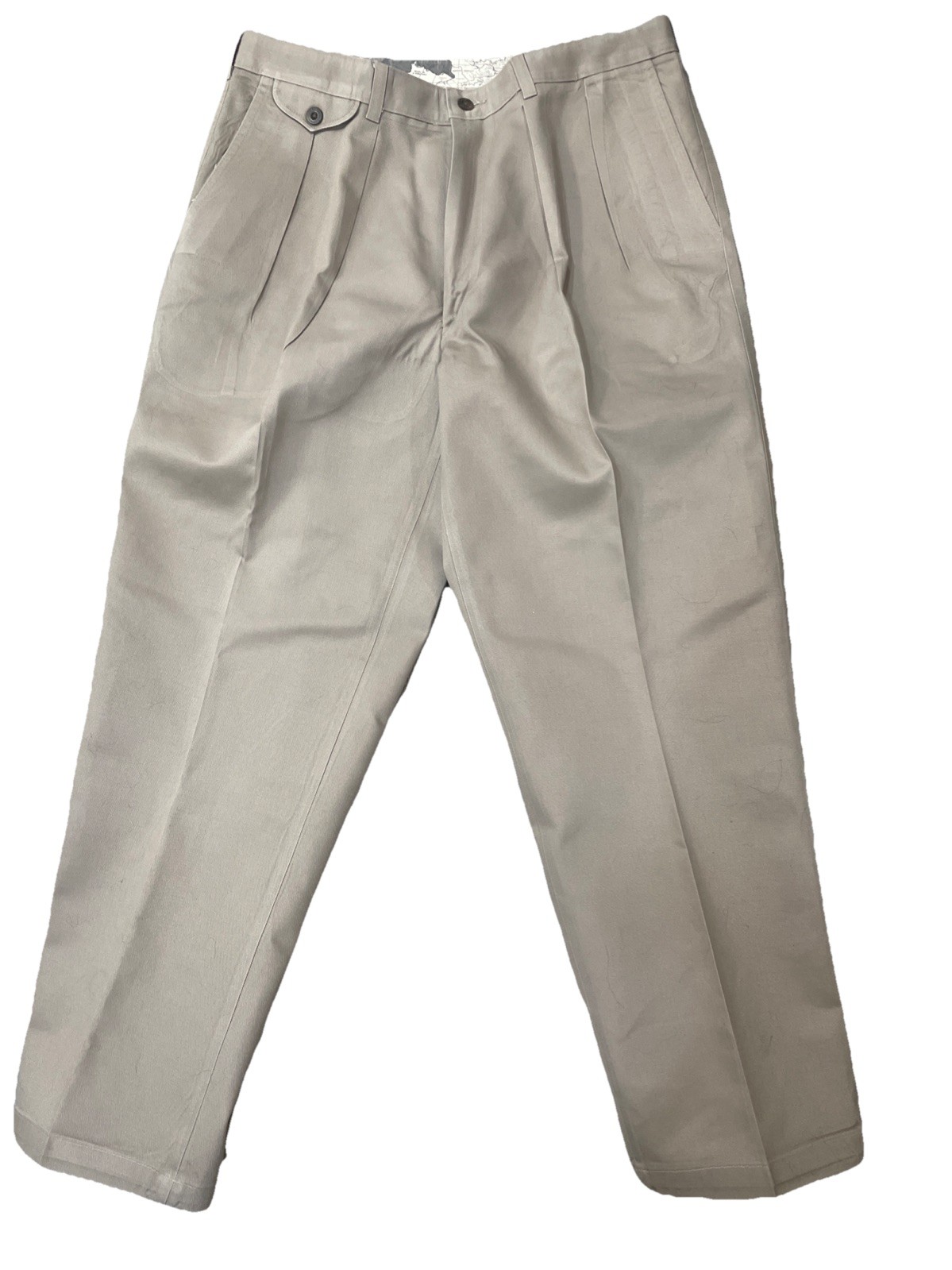 SAVANE Men’s Khaki Dress Pants Size 36x29 No Wrinkles No Stains Scotchguard