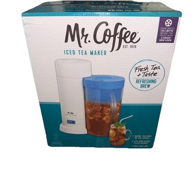 Mr. Coffee Iced Tea Maker / Iced Coffee 2 Quart Pitcher Blue 2015 New Open Box