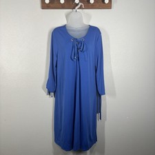 Cure Blue Tie front /Sleeve Stretch Dress Size 2XL