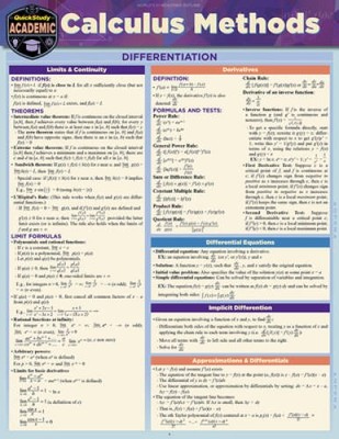 Calculus Methods - Wall Chart By ExpoLog, LLC - VERY GOOD